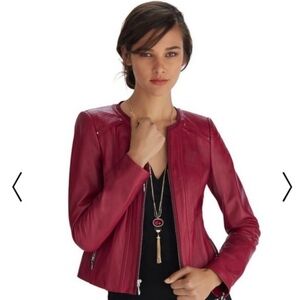 Red WHBM leather jacket